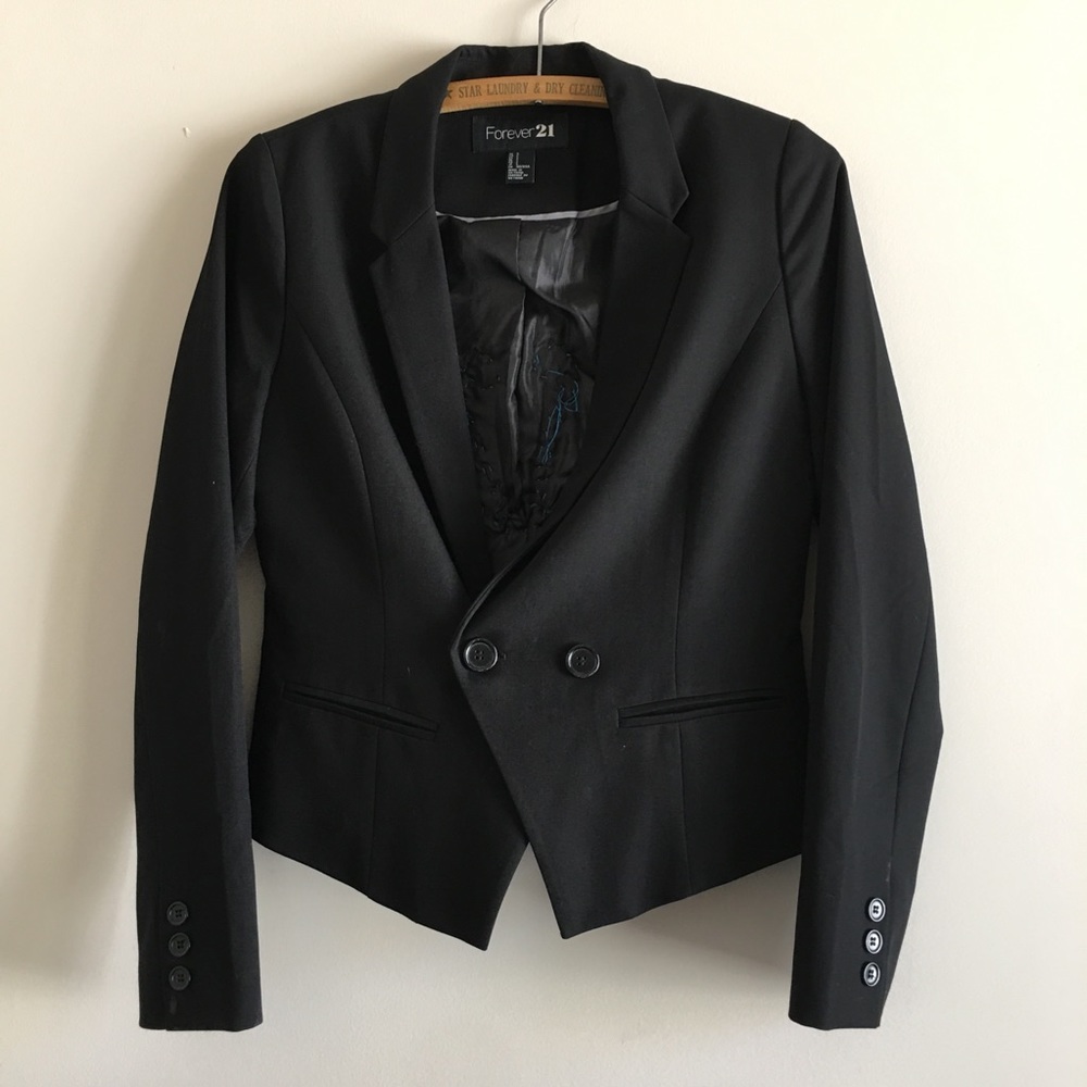 Black blazer with patch